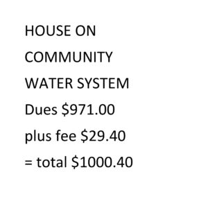 House on comm water system 2026