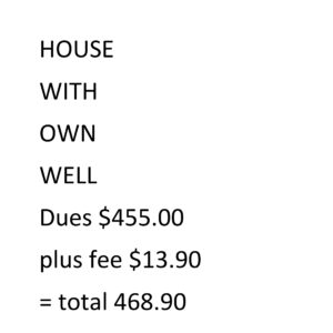 House with own well 2026